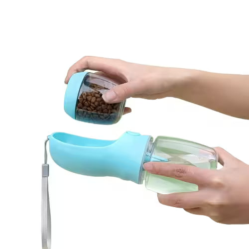 2-in-1 Portable Pet Bottle – Water & Food Dispenser - Lumux