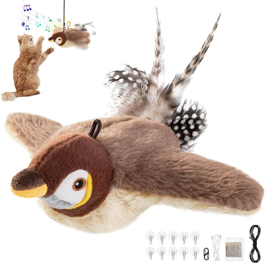 Interactive Cat Toy with Flapping Wings