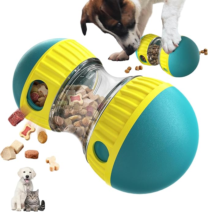 Rotating Slow Feeder Dog Toy – Interactive Treat Dispenser