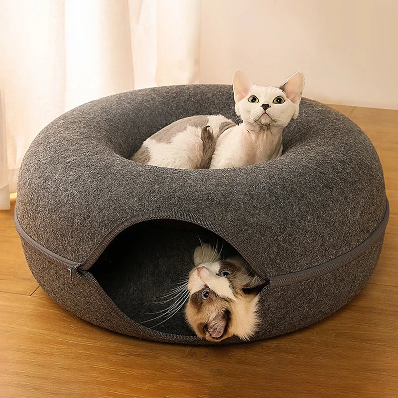 Donut Cat Bed & Tunnel Toy