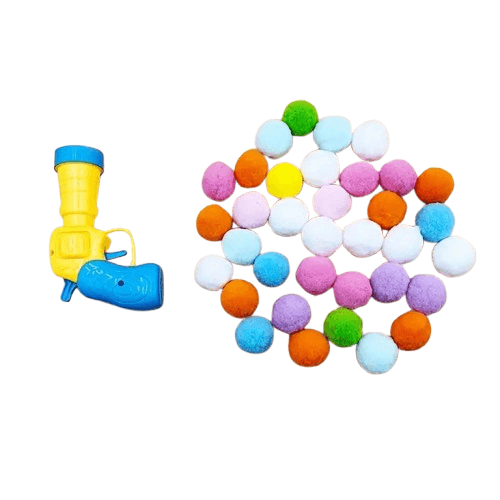 Cat Plush Ball Shooting Gun – Silent, Interactive Cat Toy
