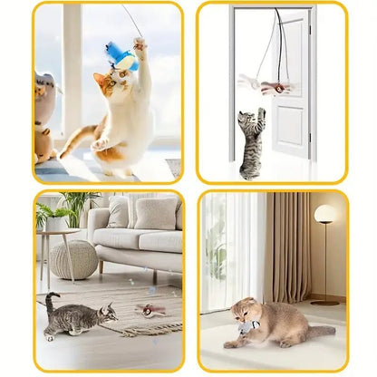 Interactive Cat Toy with Flapping Wings
