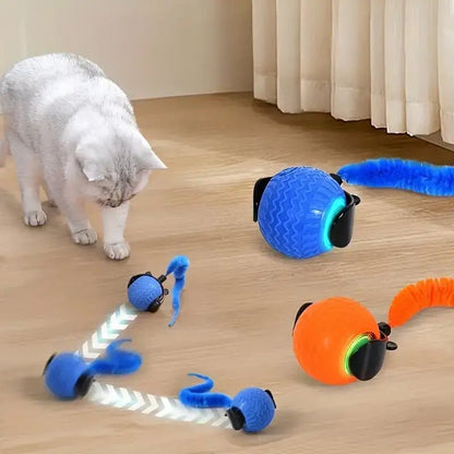 Teasing Cat Ball – Vibrating & Rolling USB Rechargeable Toy