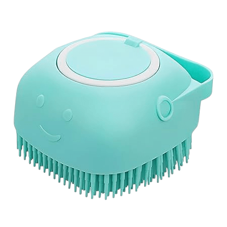 Pet Bath & Massage Brush with Shampoo Dispenser