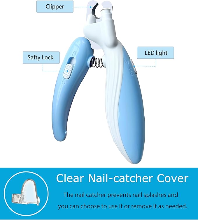 Pet Nail Clipper with LED Light for Dogs & Cats