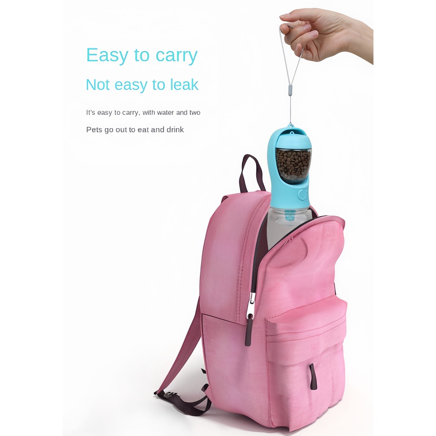 2-in-1 Portable Pet Bottle – Water & Food Dispenser - Lumux 