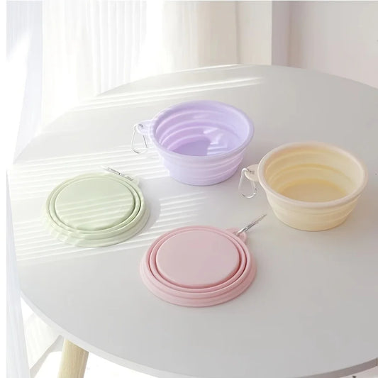 Portable Silicone Dog Bowl – Foldable Travel Pet Feeder