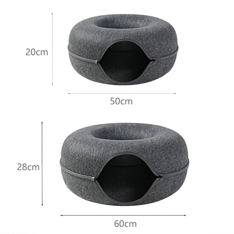 Donut Cat Bed & Tunnel Toy