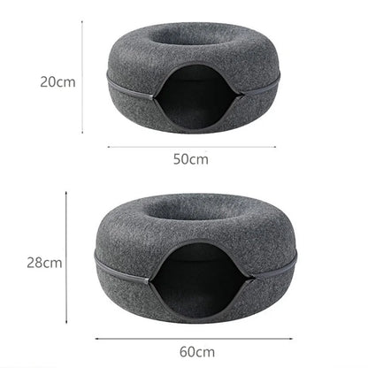 Donut Cat Bed & Tunnel Toy