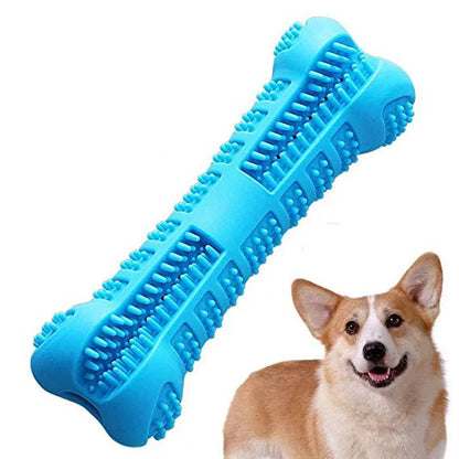 Soft Rubber Dog Toothbrush – 360° Chew Toy for Small Dogs