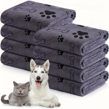 Quick-Drying Microfiber Dog Towel – Absorbent Pet Bath