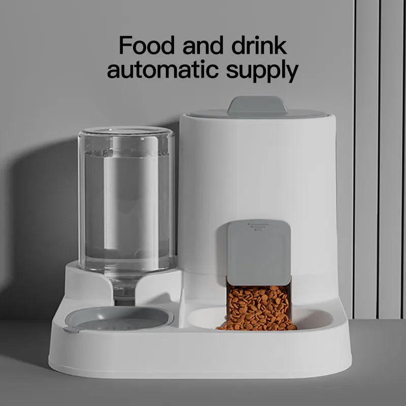 Automatic Cat Water Dispenser & Feeder – Spill-Proof Design