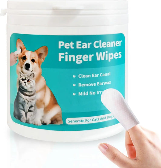 Pet Ear Wipes – Gentle Ear Cleaner for Cats & Dogs
