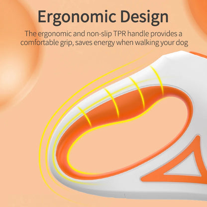 3M Retractable Dog Leash with LED Light – Safe Walking