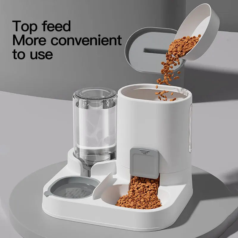 Automatic Cat Water Dispenser & Feeder – Spill-Proof Design