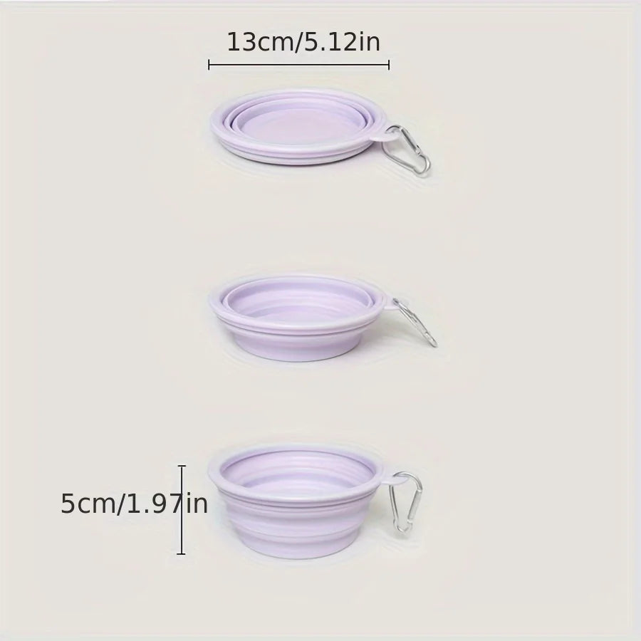 Portable Silicone Dog Bowl – Foldable Travel Pet Feeder
