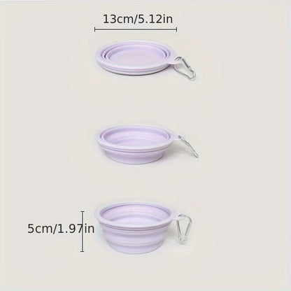 Portable Silicone Dog Bowl – Foldable Travel Pet Feeder