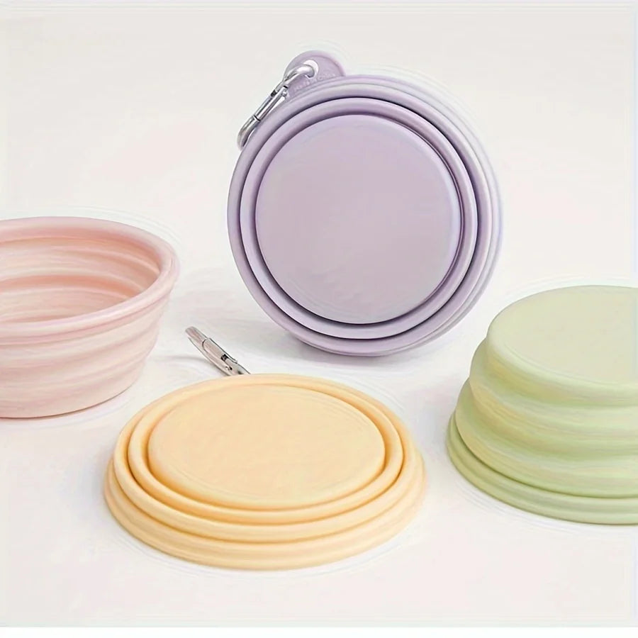 Portable Silicone Dog Bowl – Foldable Travel Pet Feeder