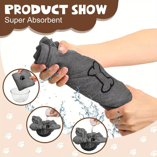 Quick-Drying Microfiber Dog Towel – Absorbent Pet Bath