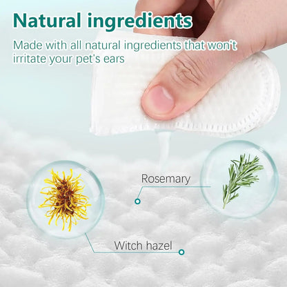 Pet Ear Wipes – Gentle Ear Cleaner for Cats & Dogs